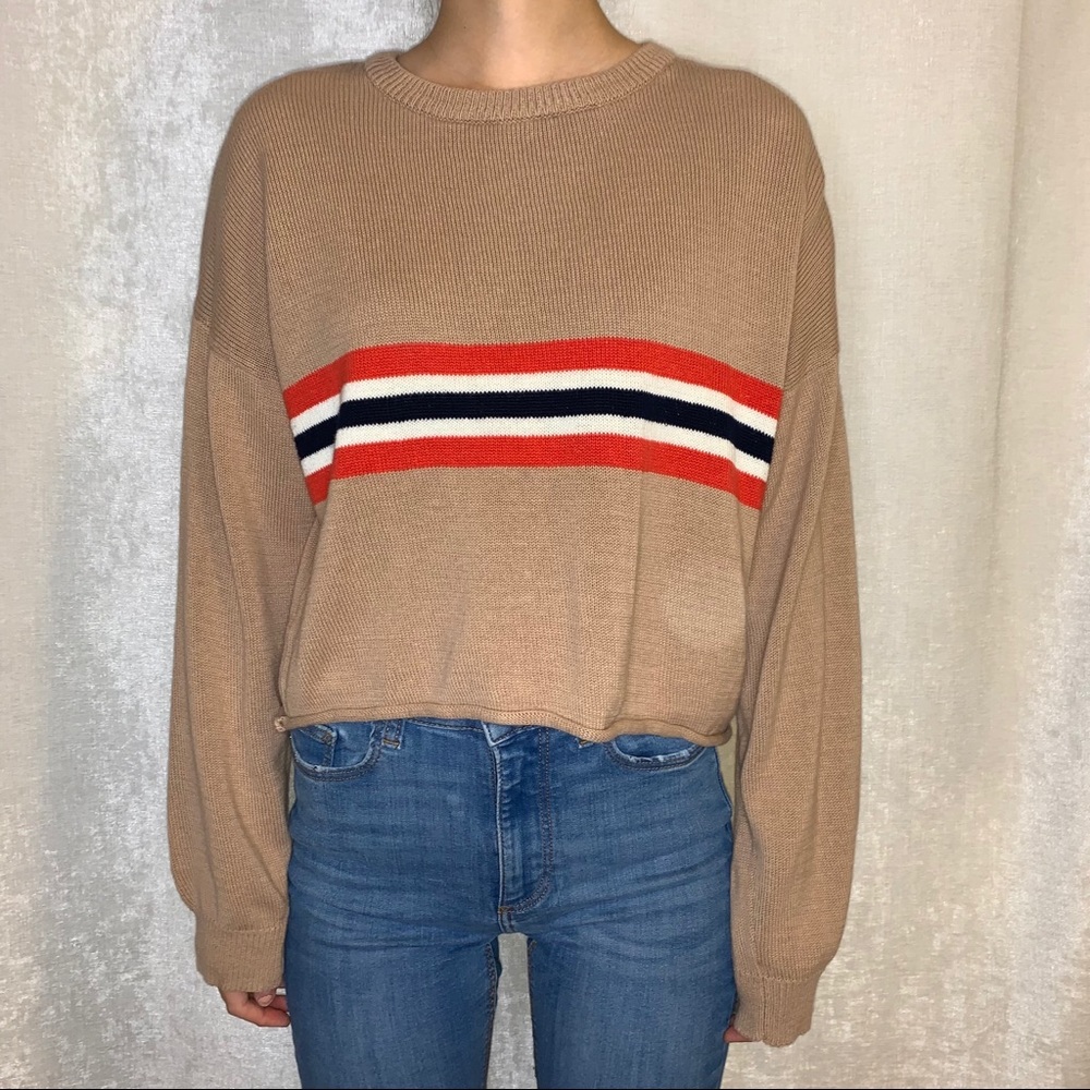 Forever 21 Brown Crop Top Sweater
